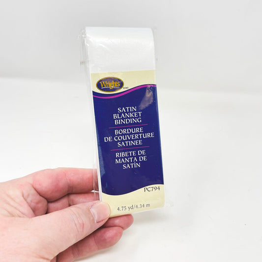 Wrights White Satin Blanket Binding