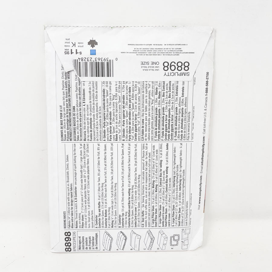Simplicity Home - Bedding Basics - 8898