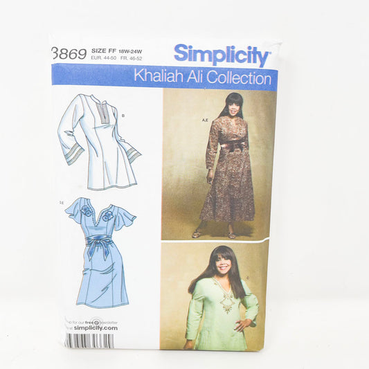 2007 Simplicity Khaliah Ali Top/Dress - 3869 - Size 18-24