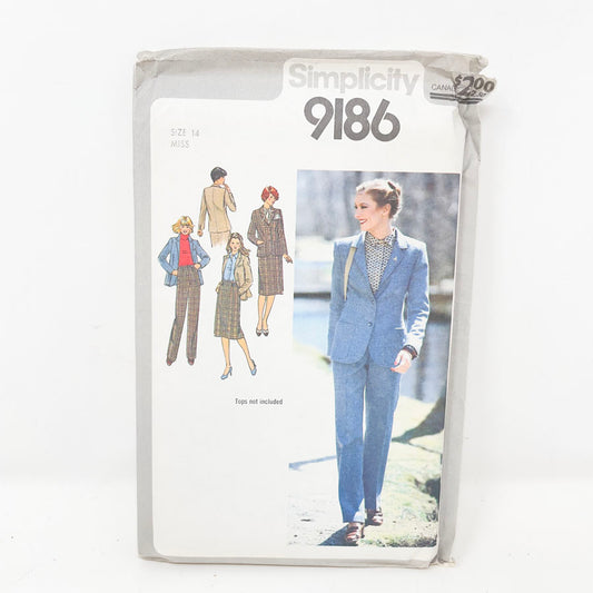 Vintage 1979 Simplicity Suit - 9186 - Size 14