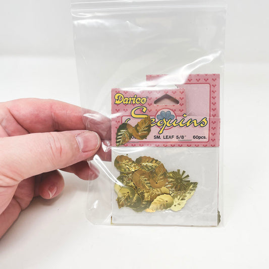 Darice Silver and Gold Leaf Sequin Bundle