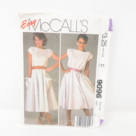 Vintage 1984 McCalls Dress - 9096 - Size 12