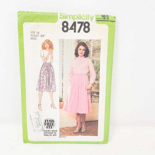 Vintage 1978 Simplicity Dress - 8478 - Size 14
