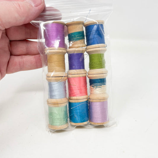 Belding Thread Bundle - Wooden Spools