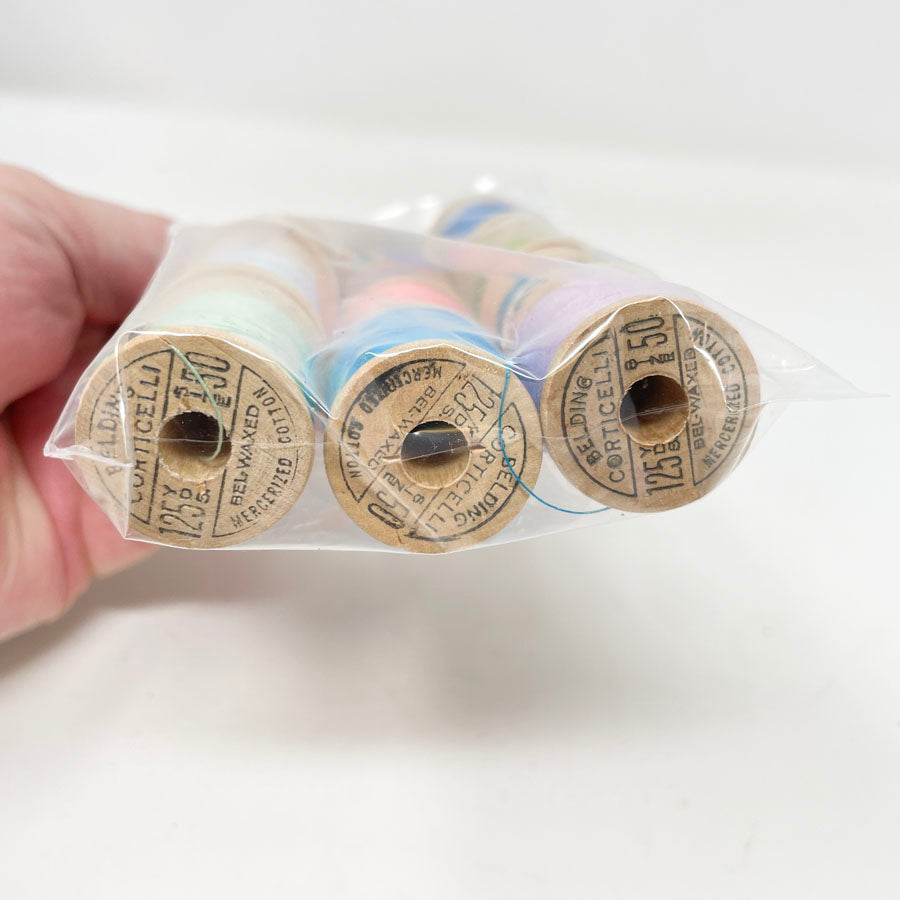 Belding Thread Bundle - Wooden Spools
