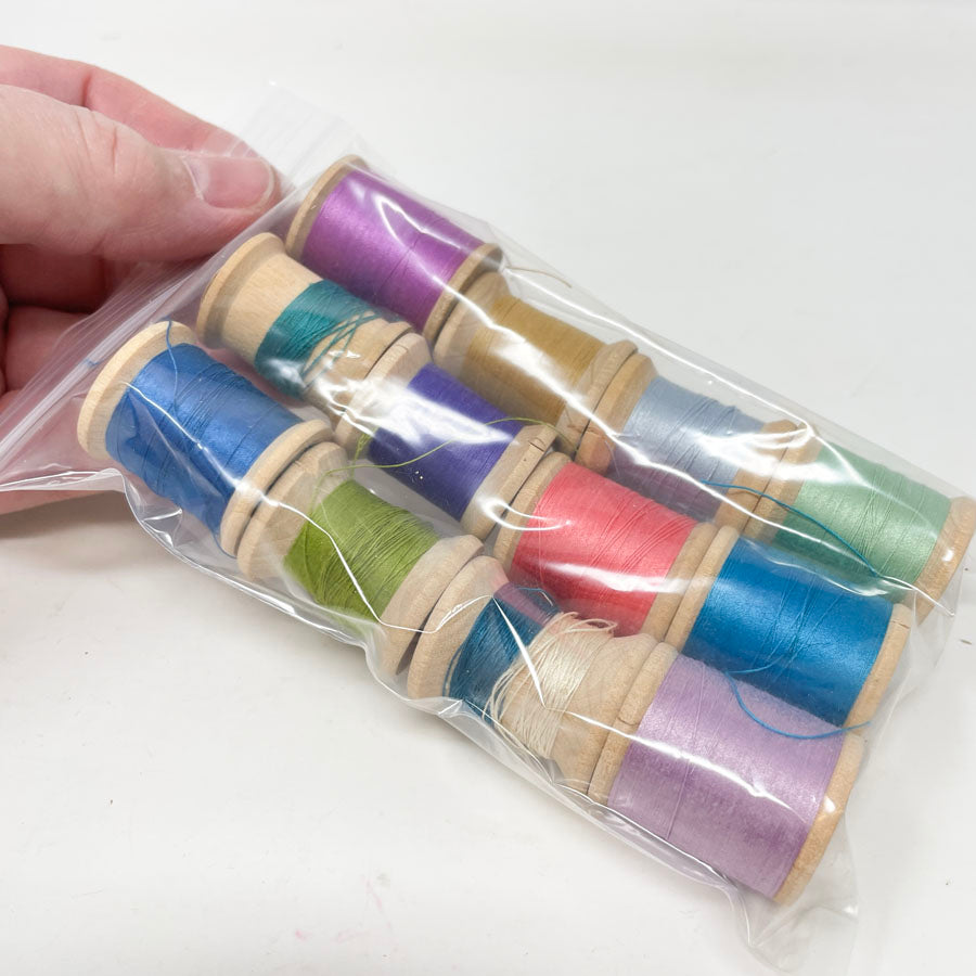 Belding Thread Bundle - Wooden Spools