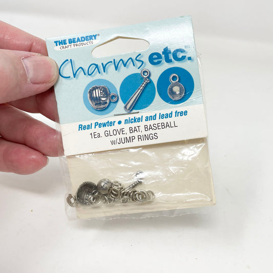 The Beadery Baseball Charms