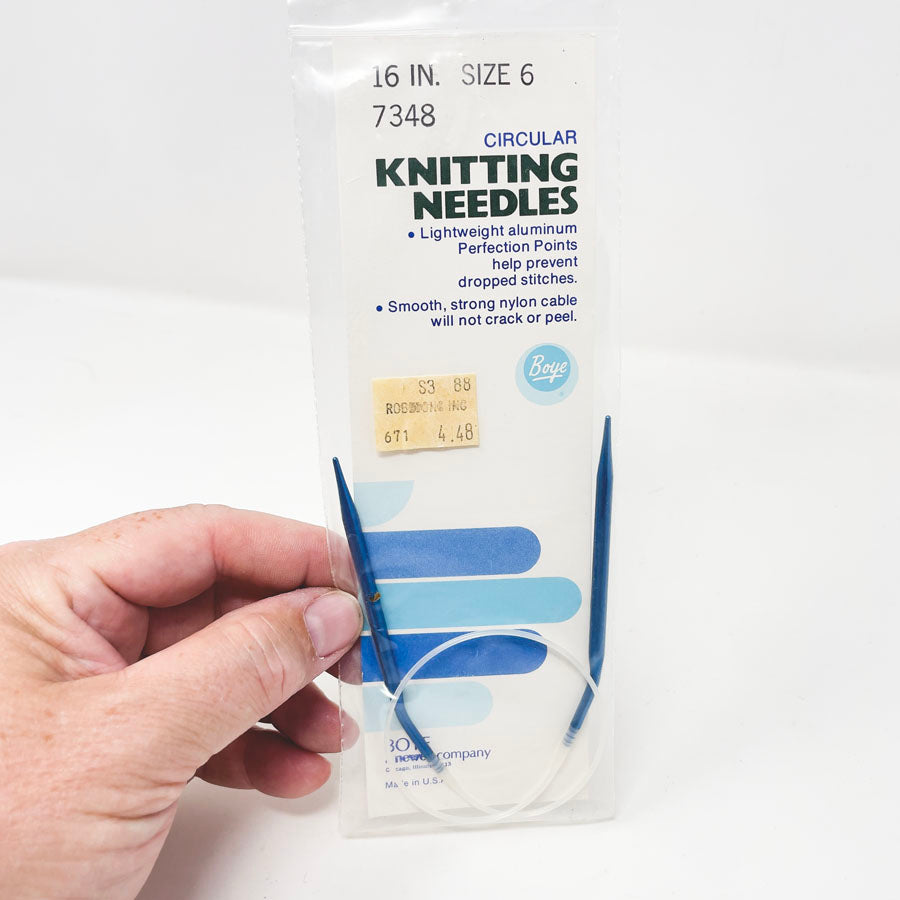 16" - Size 6 - Boye Aluminum Circular Knitting Needle