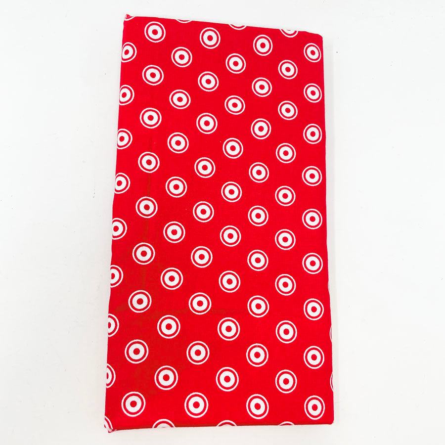 1 yd x 44" - Red Target Fabric