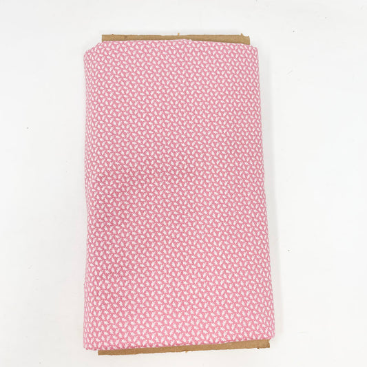 3.5 yd x 43" - Dark Pink Patterned Cotton Fabric