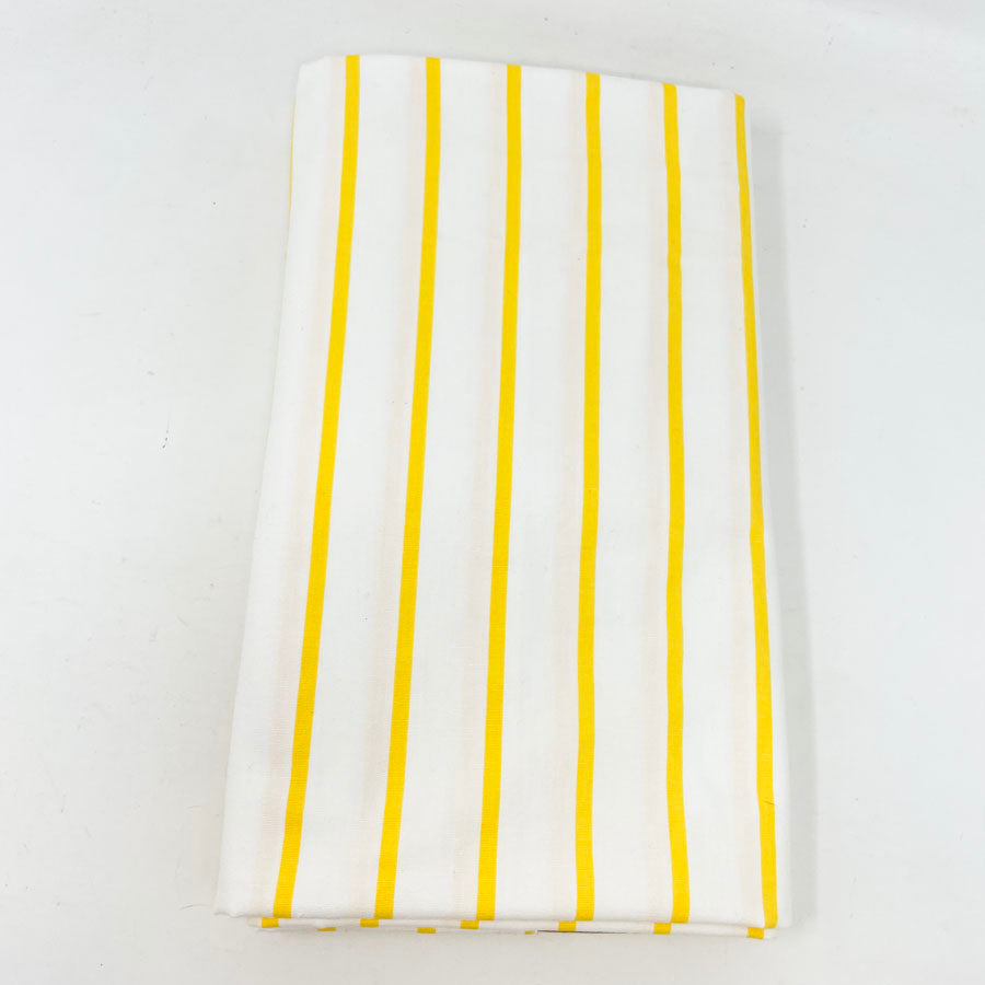 2 yd x 44" - White and Yellow Stripe Fabric