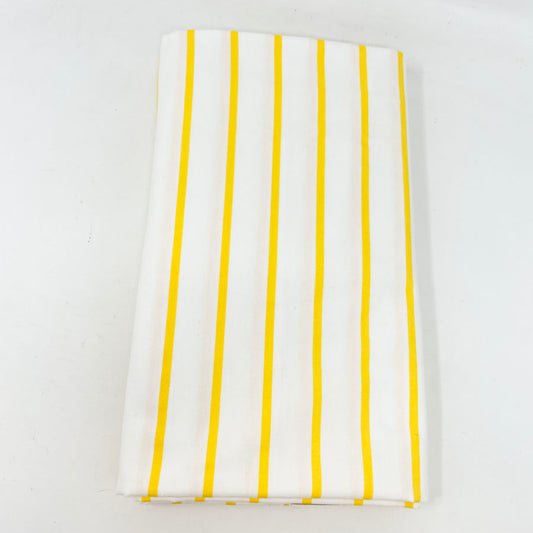 2 yd x 44" - White and Yellow Stripe Fabric