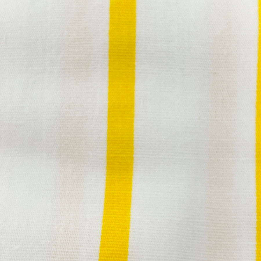 2 yd x 44" - White and Yellow Stripe Fabric