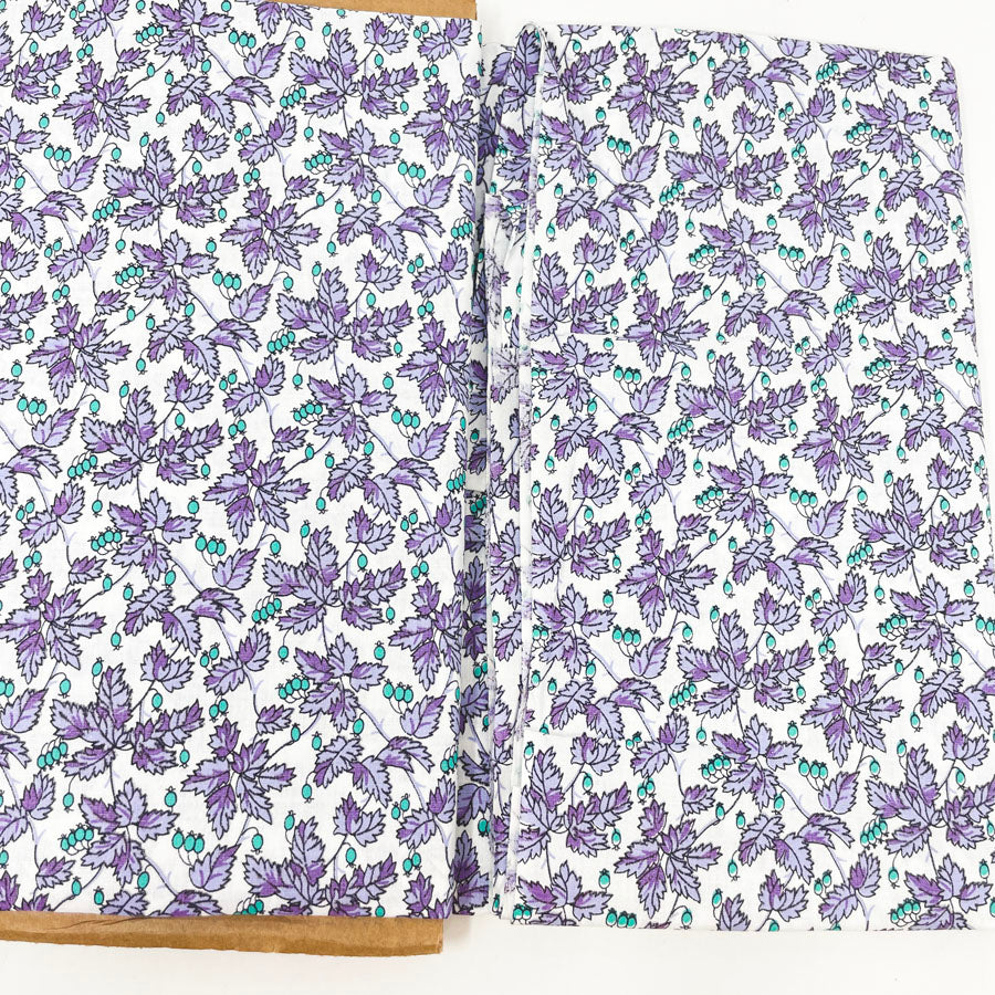 2 yd x 35" - Vintage Purple Floral Fabric