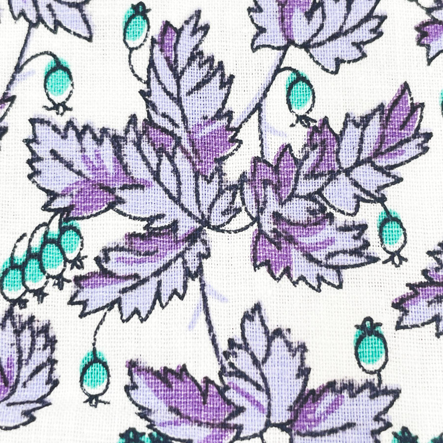 2 yd x 35" - Vintage Purple Floral Fabric