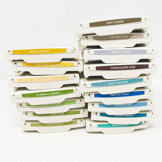 Blue/Green/Yellow/Neutral: Classic Stampin' Up Stamp Pads