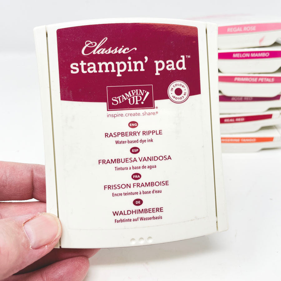 Orange/Red/Pink/Purple: Classic Stampin' Up Stamp Pads