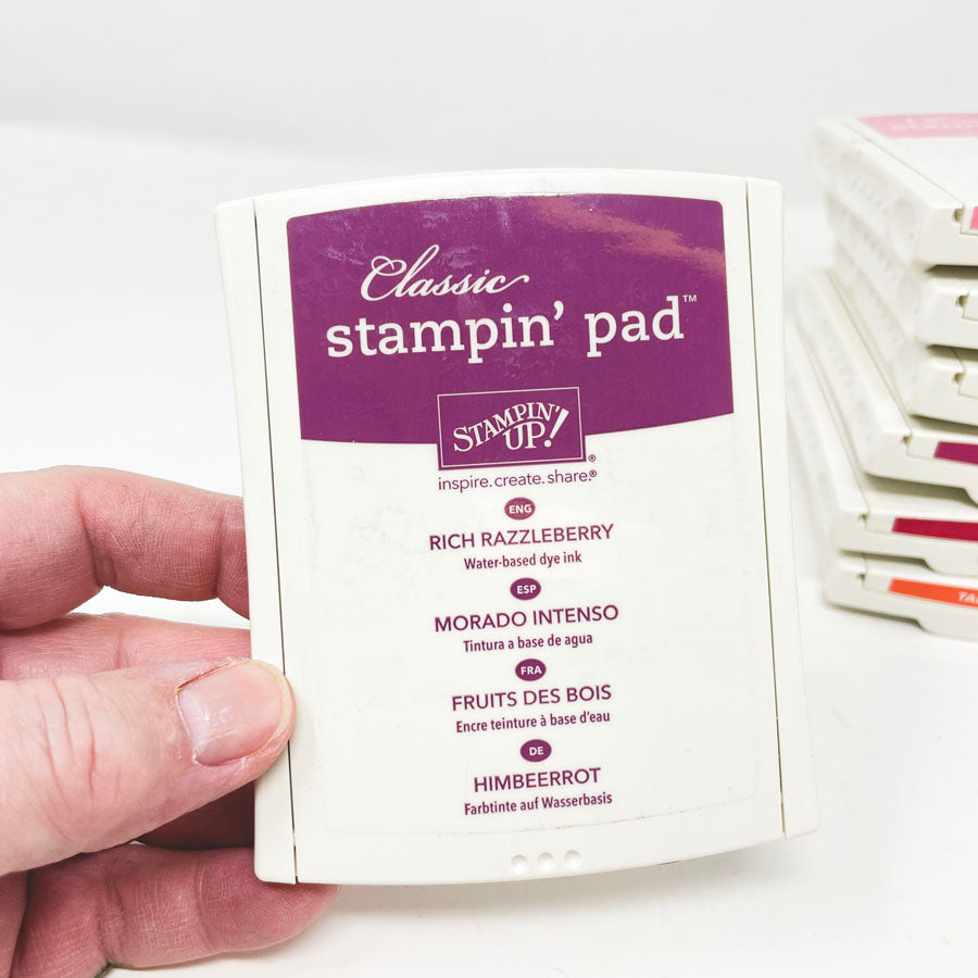 Orange/Red/Pink/Purple: Classic Stampin' Up Stamp Pads