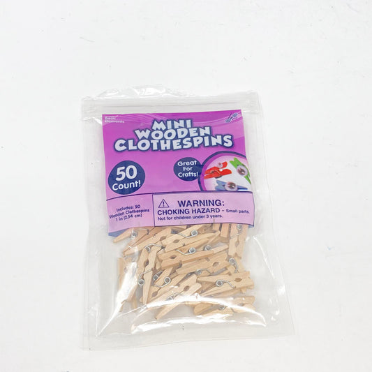 Mini Wooden Clothespins