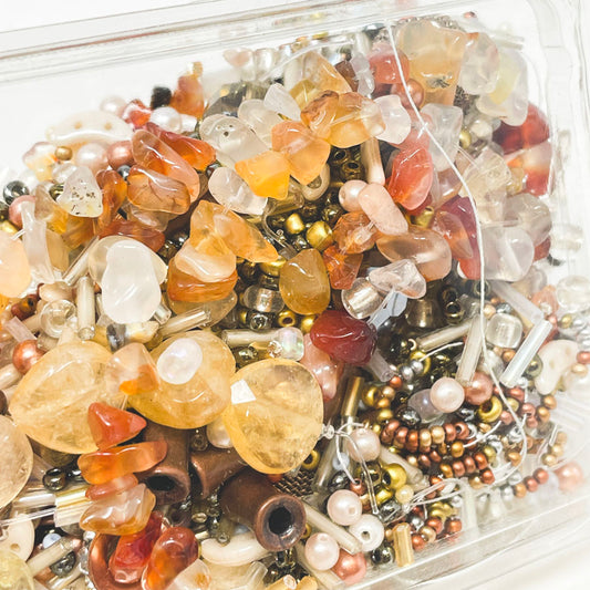 Orangey Bronze Bead Soup Pack