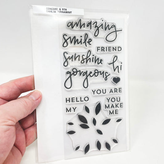 Dahlia Turnabout Die & Stamp Set - Concord & 9th