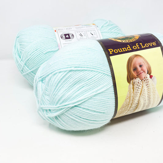 Lion Brand Pound of Love Yarn - Pastel Green
