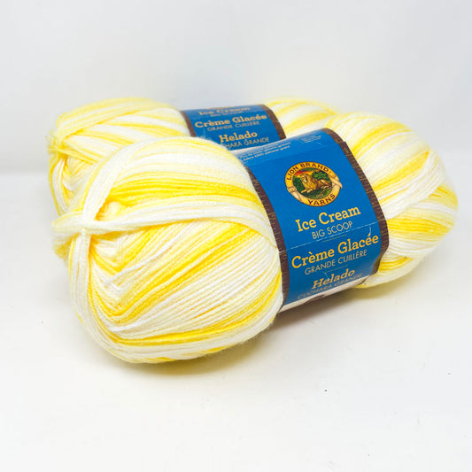 Lion Brand Ice Cream Big Scoop Yarn – Lemon Meringue