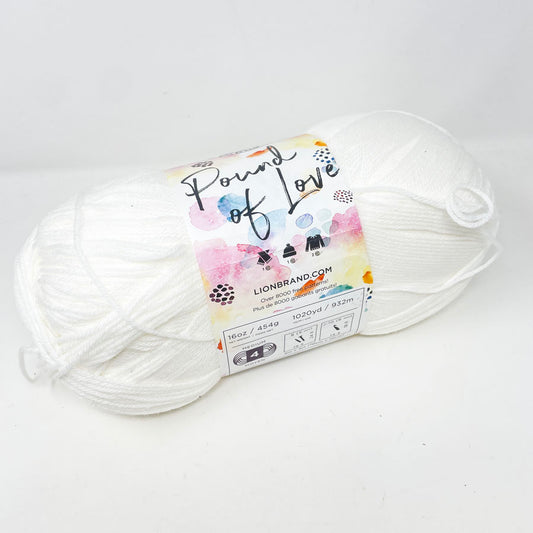 Lion Brand Pound of Love Yarn - White