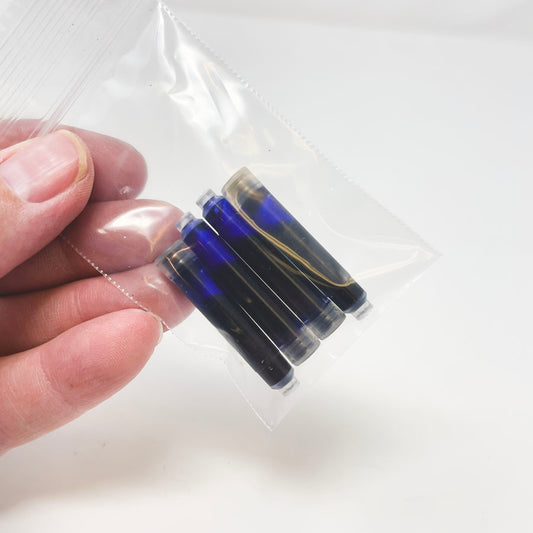 4 Blue Pen Ink Cartridges