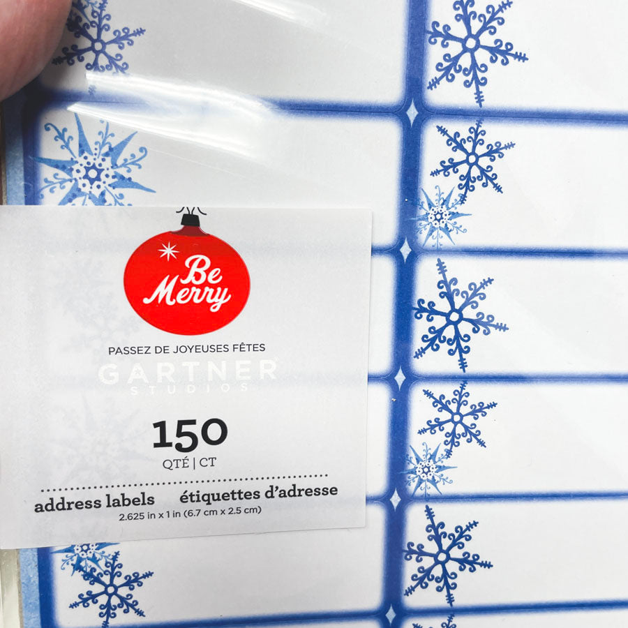 Gartner Studios Printable Snowflake Address Labels