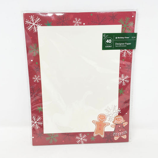 40 ct. Holiday Time Red Snowflake Stationery