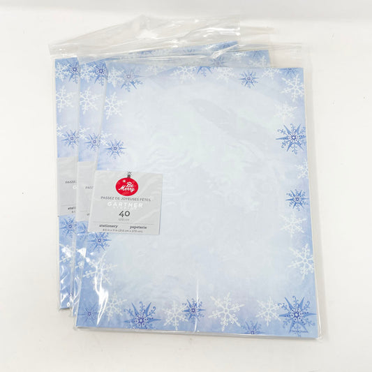 Gartner Studios 40 ct. Blue Snowflake Stationery