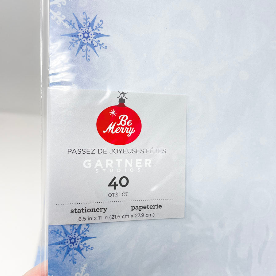 Gartner Studios 40 ct. Blue Snowflake Stationery