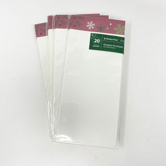 20 ct. Holiday Time Red Snowflake Envelopes