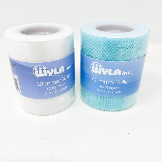 Wyla Glitter Tulle Ribbon - 3" x 25 yd