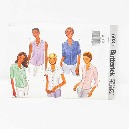Butterick 6085 Sewing Pattern - Top (8-12) - 2001