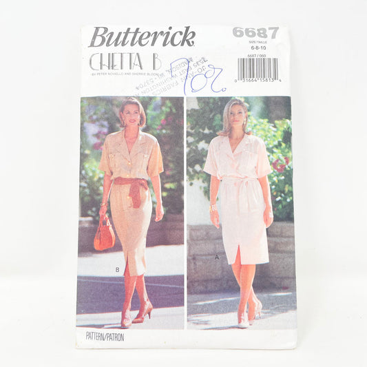 1990s Butterick 6687 Sewing Pattern - Dress (6-10)