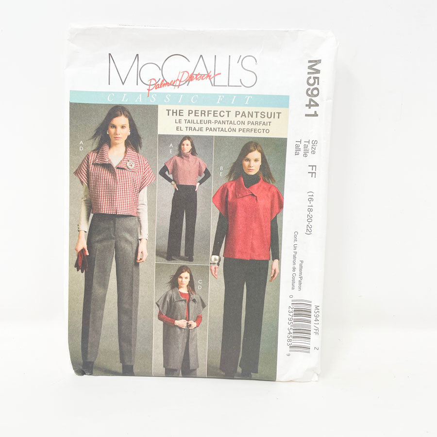 McCall's M5941 Sewing Pattern - Pantsuit (16-22) - 2009