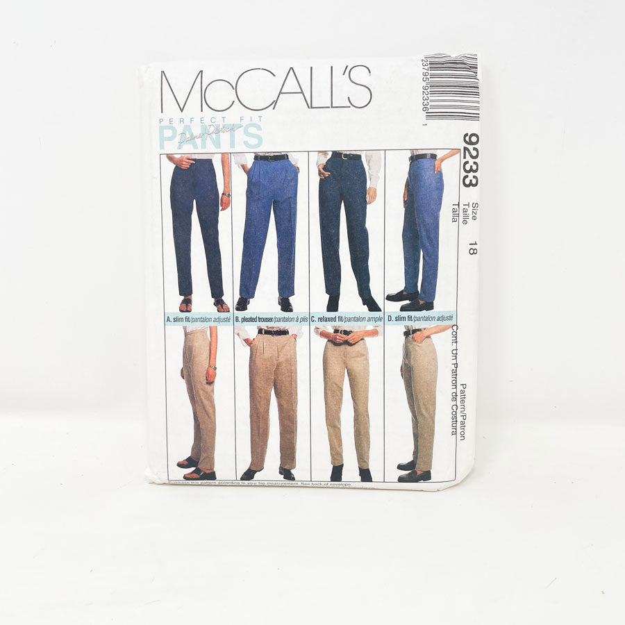 1990s McCall's 9233 Sewing Pattern - Pants (18)