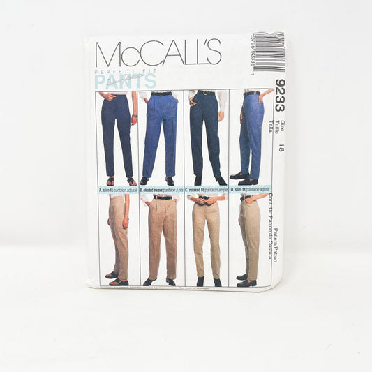 1990s McCall's 9233 Sewing Pattern - Pants (18)