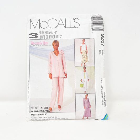 1990s McCall's 9267 Sewing Pattern - Suit (8-20)