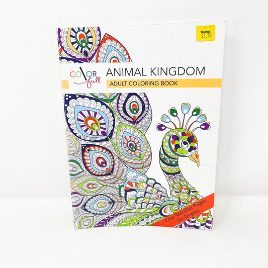 Colorful Animal Kingdom Adult Coloring Book