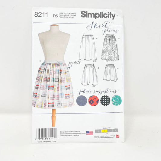 Simplicity 8211 Sewing Pattern - Skirt (4-12) - 2016