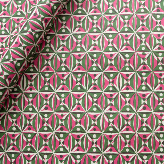 NEW // Cambridge Imprint - Patterned Paper Kaleidoscope Pink and Green