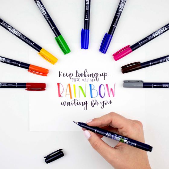 NEW // Tombow Fudenosuke Colors Brush Pens (10)